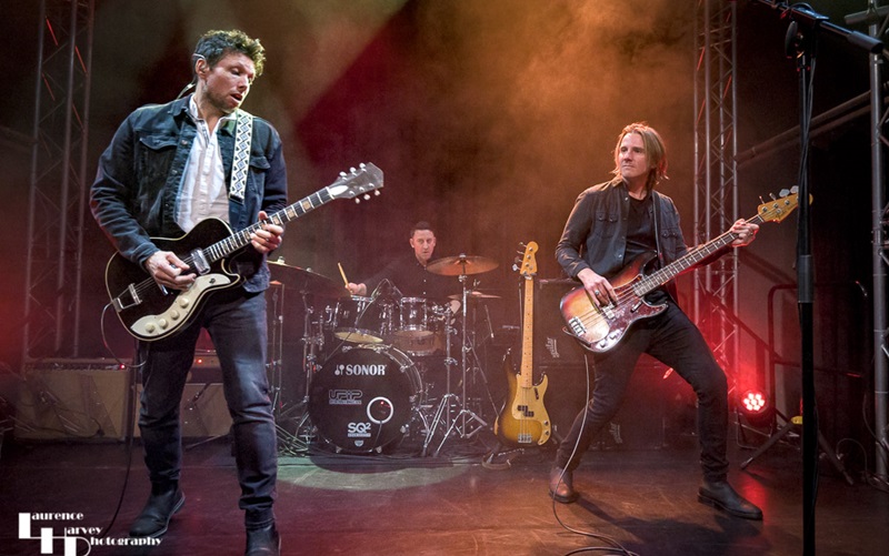 Aynsley Lister & his band on stage at Norwich Arts Centre